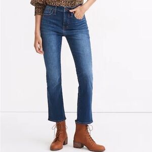 Madewell Cali Demi Boot Kick-Crop Jeans size 27